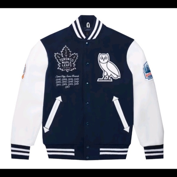 OVO / Toronto Maple Leafs Varsity Jacket size L - Picture 1 of 3